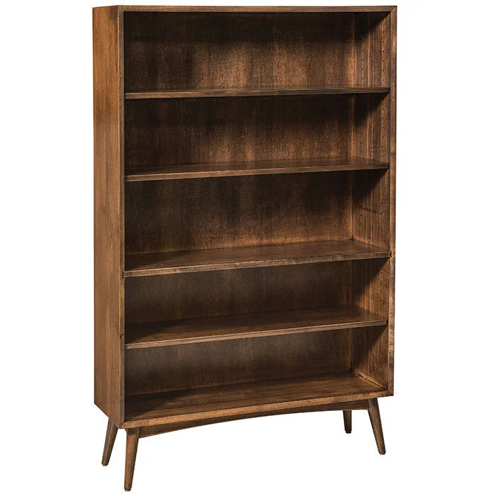 corner wall-mounted bookshelf -Century 60" Amish Bookcase