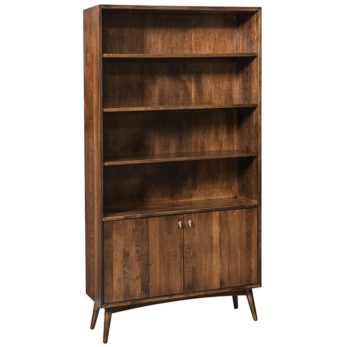 adjustable bookshelf for office space -Century 72" Amish Bookcase