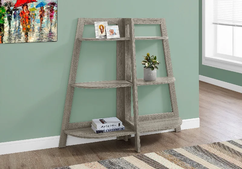 bookshelf with wide shelves for large collections -Bookcase - 48"H / Dark Taupe Accent Etagere