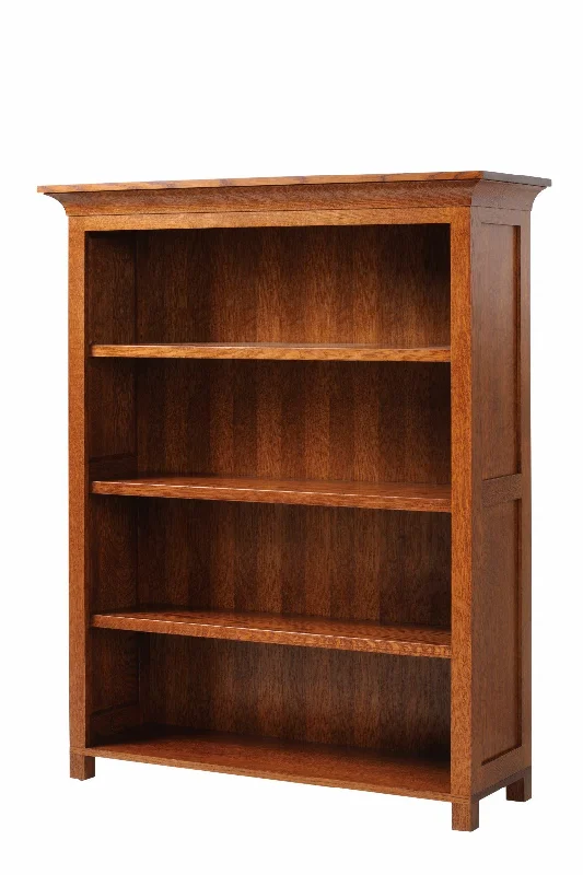 bookshelf with bookends for stability -Coventry Amish Bookcase