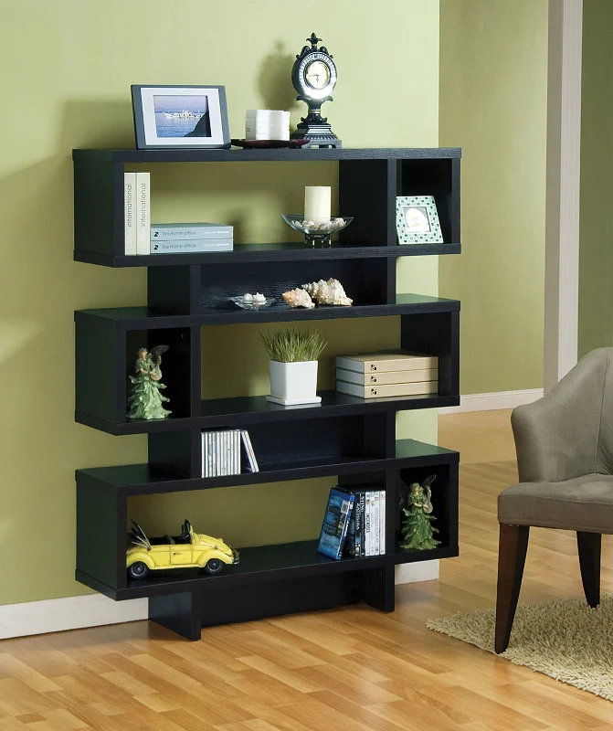 bookshelf with modern, clean-cut design for office -Display Shelf - Black