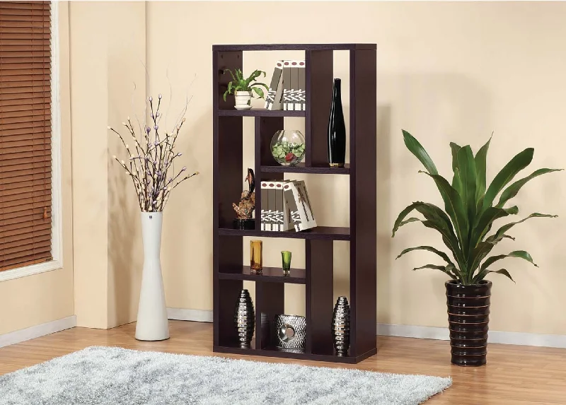 bookshelf for practical organization of large books -Display Shelf - Dark Cherry