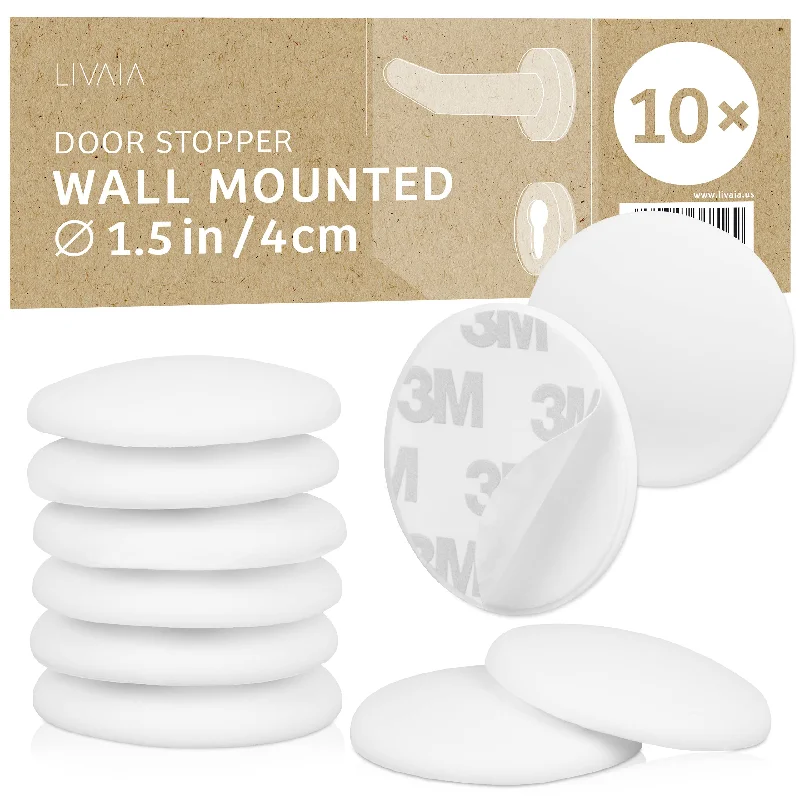 office supplies for business efficiency-Door Stoppers Wall Protector 10x White Door Stopper  16in Door Stops For Wall