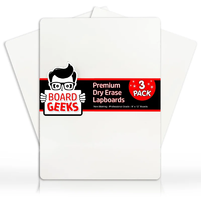 office supplies for working with clients-Dry Erase Lapboard 9 X 12 Inch Large 25 Pack Doublesided Whiteboard White