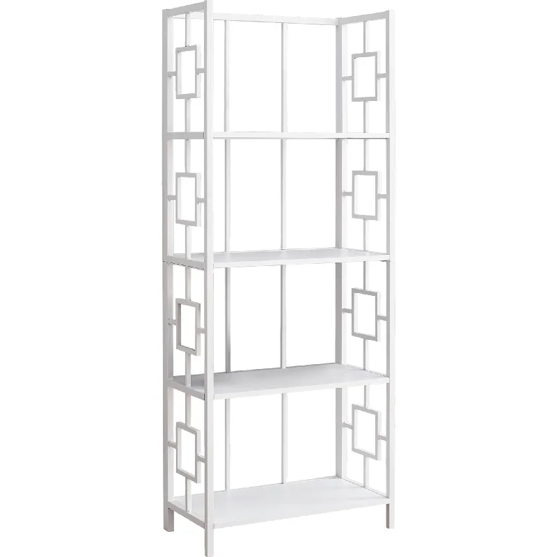 wooden bookshelf with contemporary style -Emery Bookcase - White