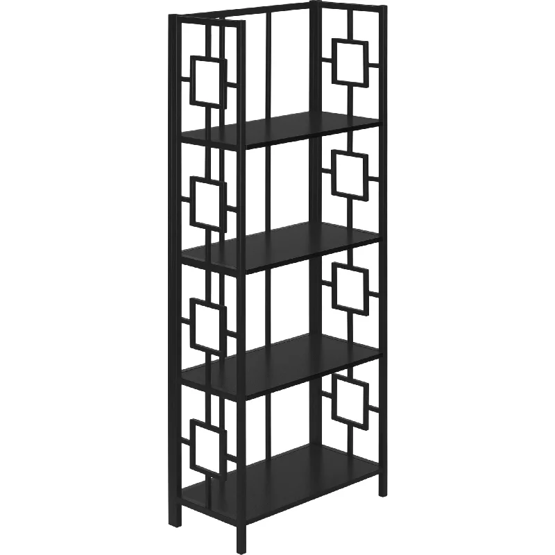 bookshelf for storing video games and books -Emery Bookcase - Black