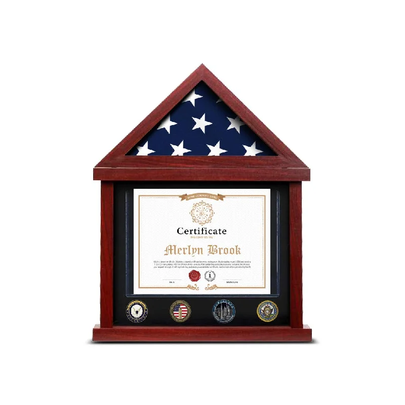 office supplies for increasing productivity at work-Flag Case Flag Display Case Military Shadow Box Flag And Certificate Display Case 95%