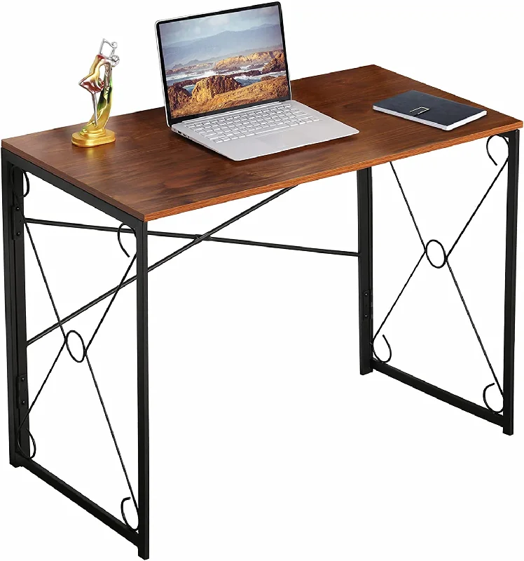 large modern office workstation desk-VECELO Folding Computer Desk 39.4"