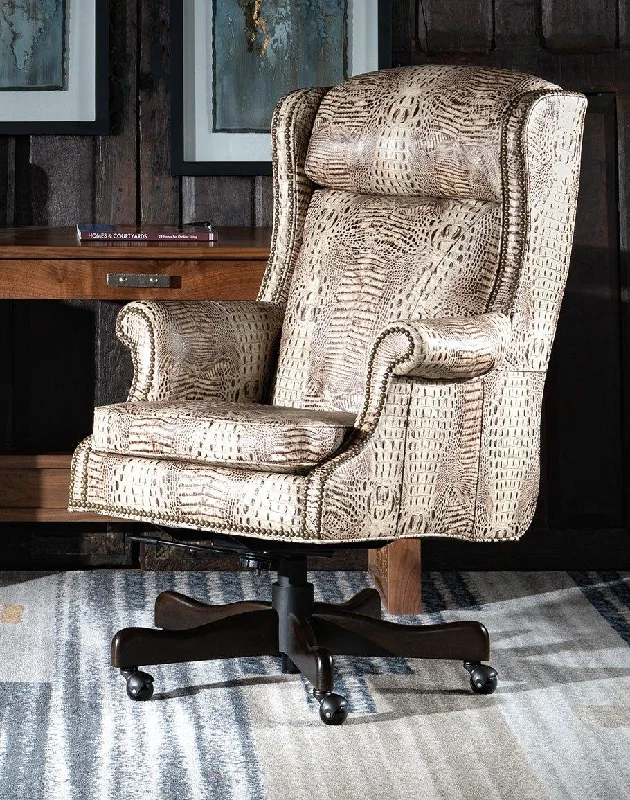 stylish home office chair with functional design -Full Desert Croc Executive Office Chair