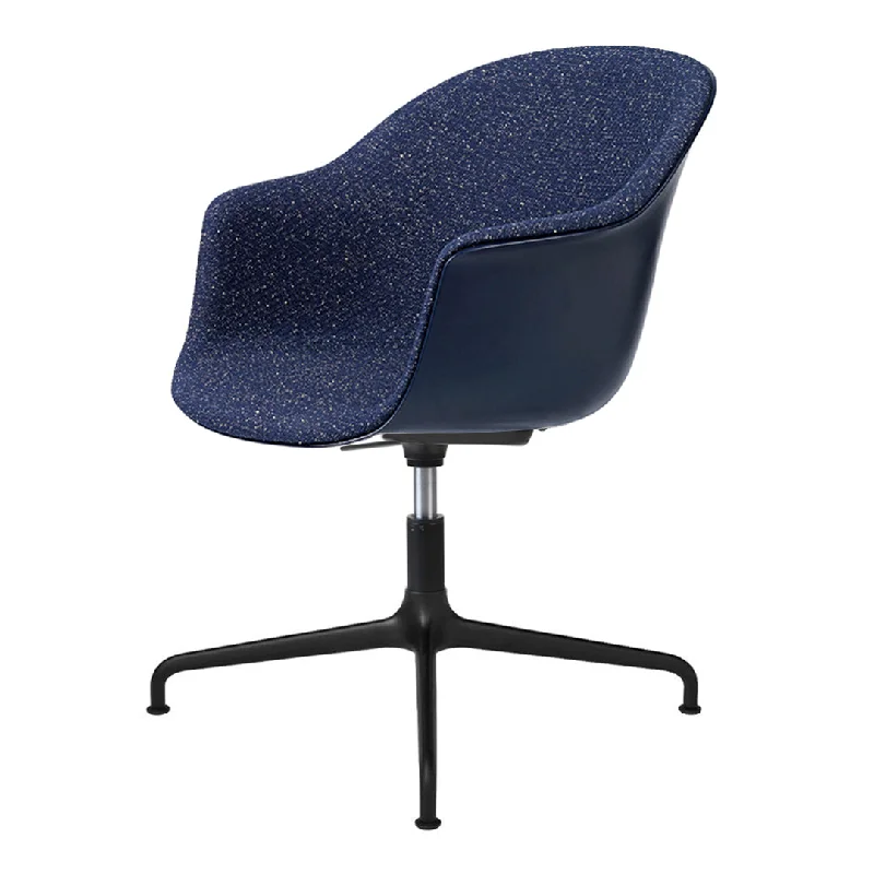 ultra-luxury office chair with plush padding -Bat Meeting Chair - 4-Star Base - Height Adjustable - Front Upholstered