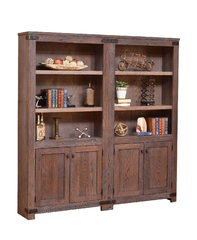 bookshelf with rustic charm -Georgetown Amish Solid Wood Bookcase