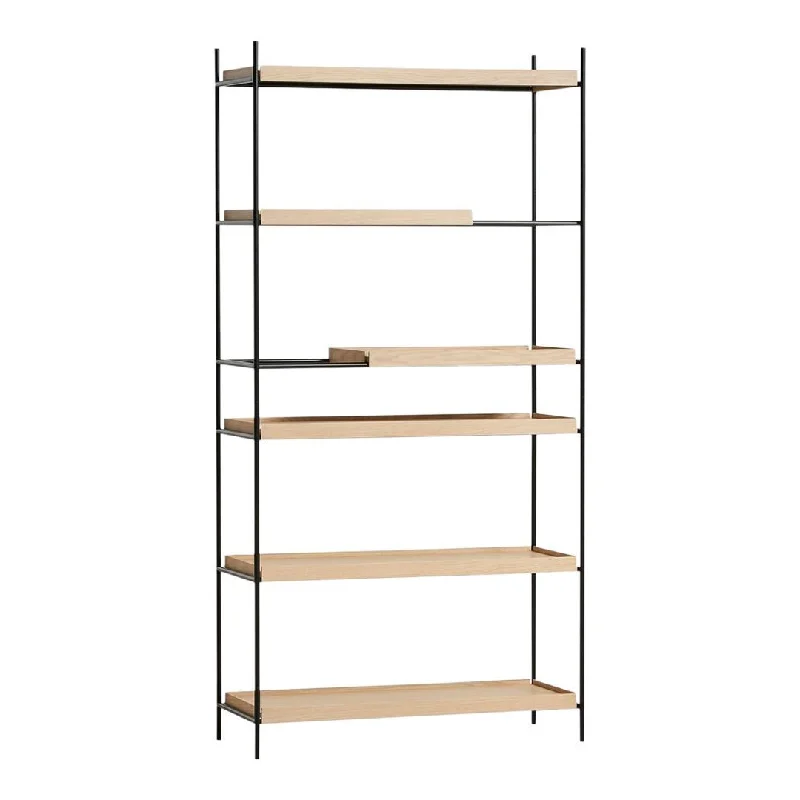 bookshelf with added storage space for accessories -Tray Shelf - High