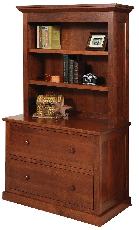 bookshelf for bedroom decor -Homestead Amish Lateral File & Bookshelf