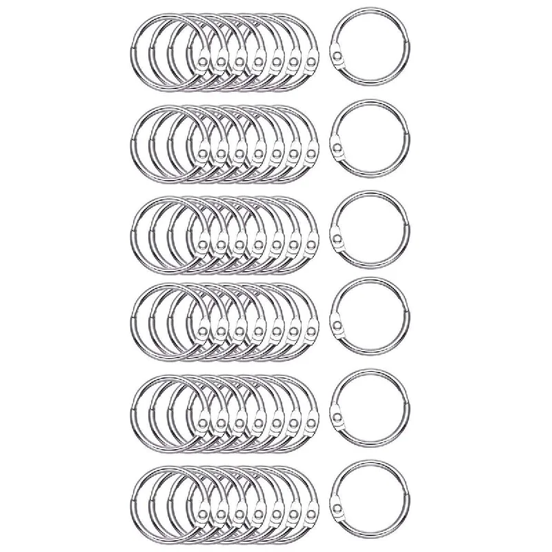 best ergonomic office supplies-Kicko Metal Binder Rings - 48 Pack - 1 Inch Steel Interlocking Hoops - as School