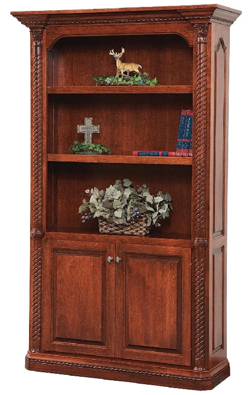 affordable bookshelf for student rooms -Lexington Amish Solid Wood Bookcase