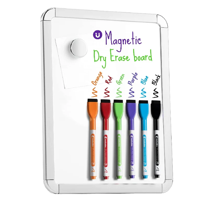 office supplies for organizing team tasks-Magnetic 85 X 11 Small Dry Erase Whiteboard - Includes 6 Magnetic Dry Erase