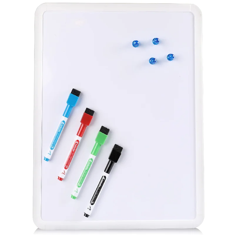 office supplies for employee productivity tracking-Magnetic Dry Erase Board 11" X 14" Includes Board Dudes Srx Magnetic 6-Pack Dry