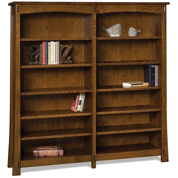 bookshelf for displaying collectibles -Modesto Amish Double Bookcase