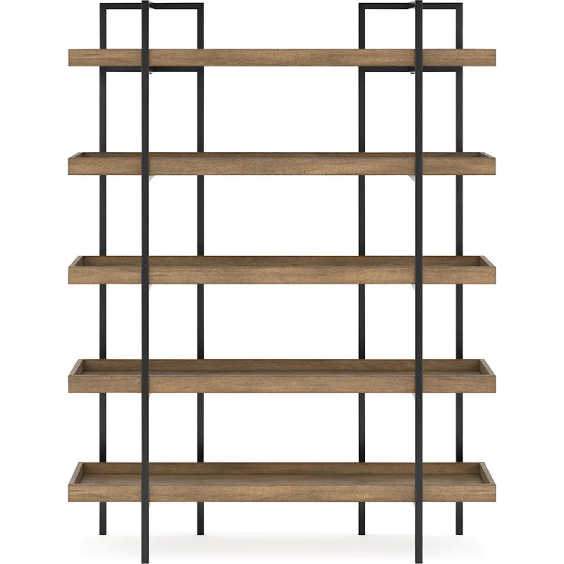 versatile bookshelf for multiple rooms -Montia Bookcase - Light Brown