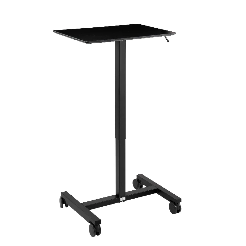 space-saving laptop desk-airLIFT® Pneumatic Sit-Stand Mobile Desk Cart