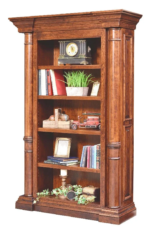 bookshelf with vintage wood finish -Paris Amish Solid Wood Bookshelf