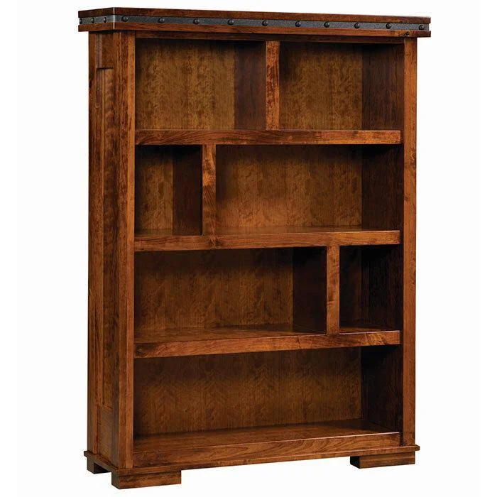 small wood bookshelf for corner space -Pasadena Amish Bookcase