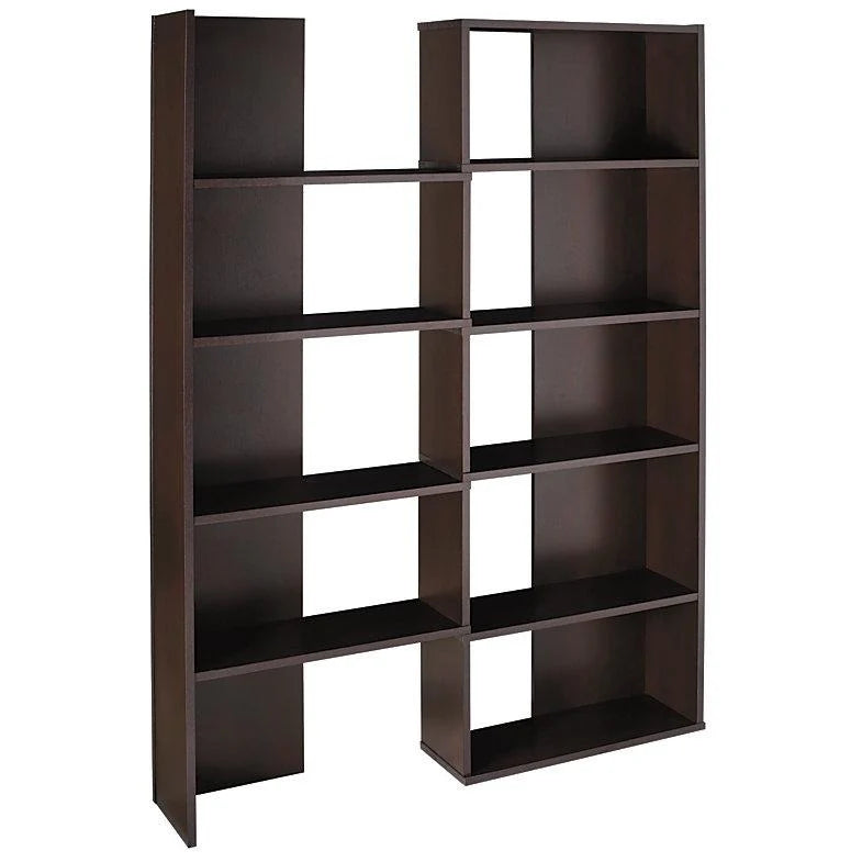 sleek bookshelf for clean design -Realspace Expanding 5-Shelf Bookcase