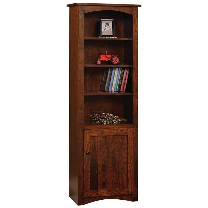 bookshelf for storing comics and novels -Shaker 24" Amish Bookcase with Door