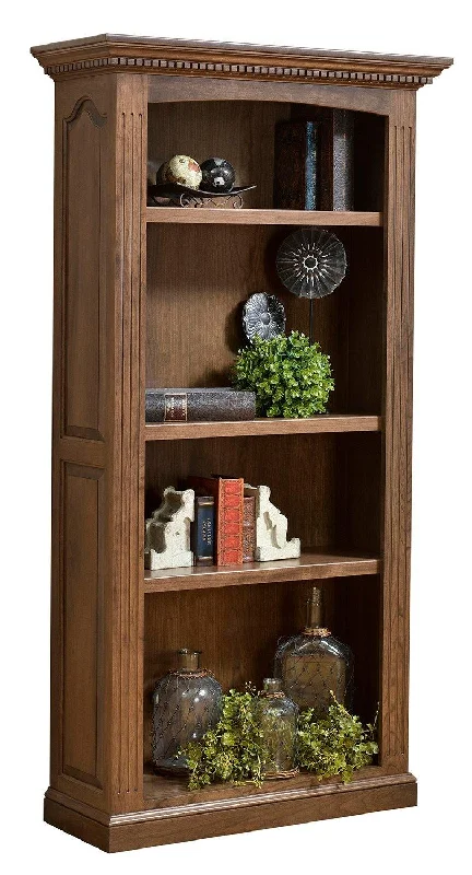 bookshelf with space for pictures and decor -Signature Amish Solid Wood Bookshelf