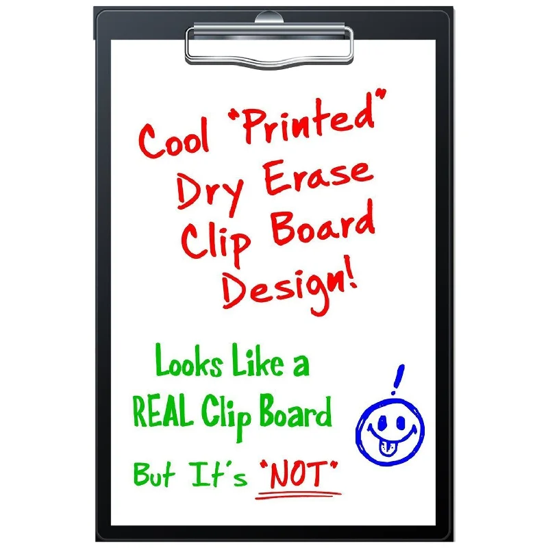 office supplies for office design and decor-Signs Authority Magnetic Dry Erase Fridge Magnet -" Clip Board" Unlined Paper Design