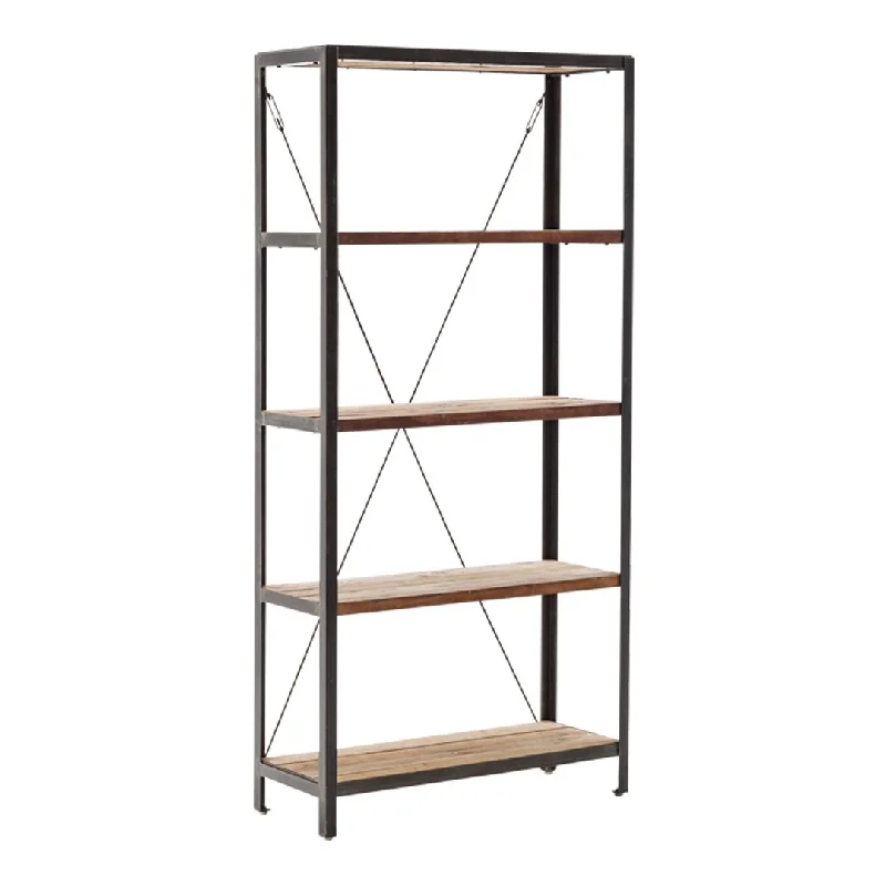 bookshelf with white wood finish for airy spaces -Shelly Shelves