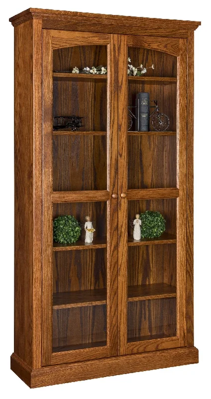 floating wooden bookshelf for books -Siloam Amish Bookcase