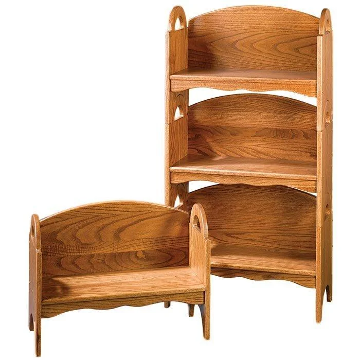 bookshelf with adjustable compartments -Stacking Bench Amish Bookcase