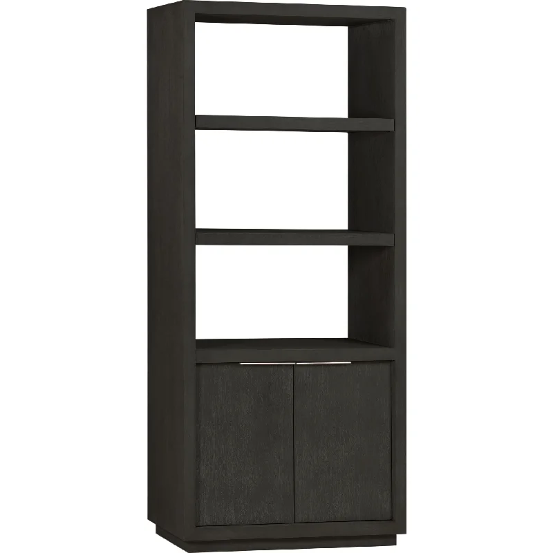 bookshelf with plenty of open spaces for books -Stafford Bookcase - Basalt Grey