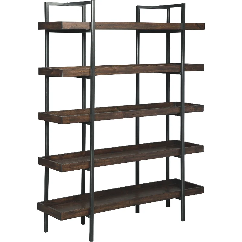 bookshelf with integrated lighting design -Starmore Bookcase - Brown