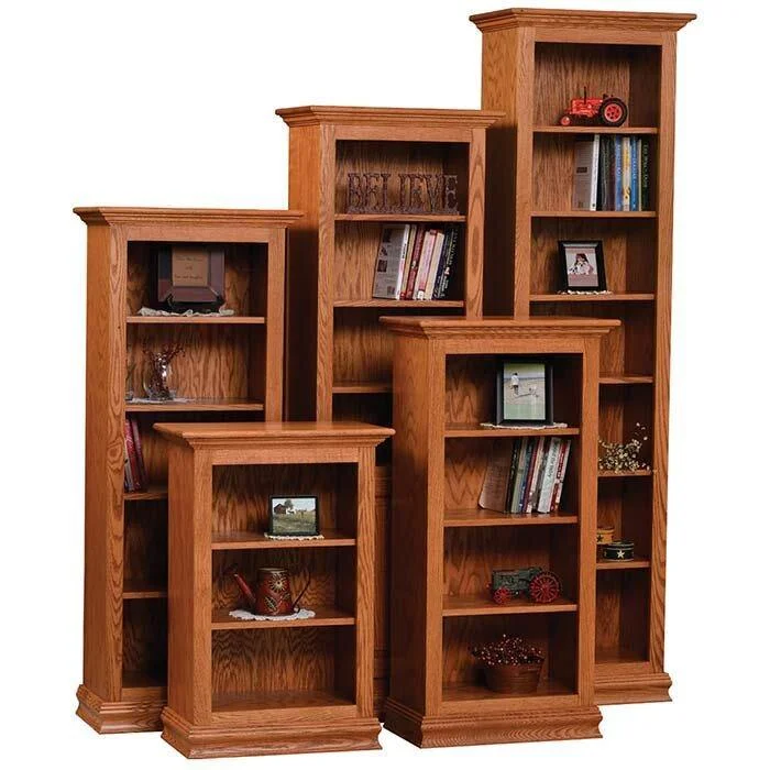 tall bookshelf for bedroom -Amish Traditional 24" Bookcase Collection