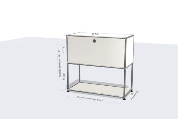 space-efficient filing cabinet with stackable design -USM Configuration 115738111