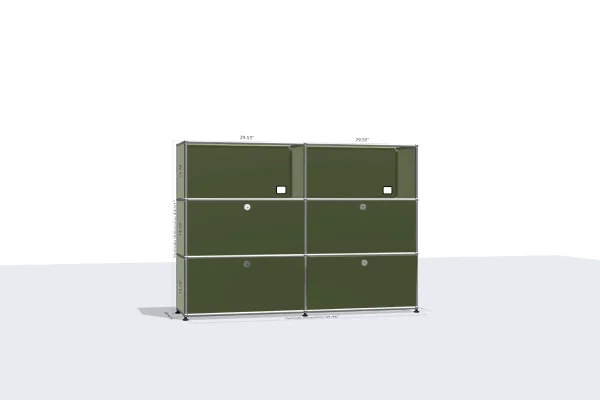 rolling filing cabinet with shock-absorbing wheels -USM Configuration 132258846