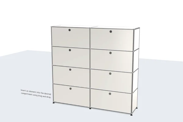 filing cabinet with stackable storage bins -USM Configuration 235409246