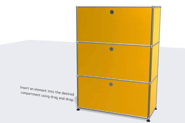 wall-mounted filing cabinet with hidden compartments -USM Configuration 30297839