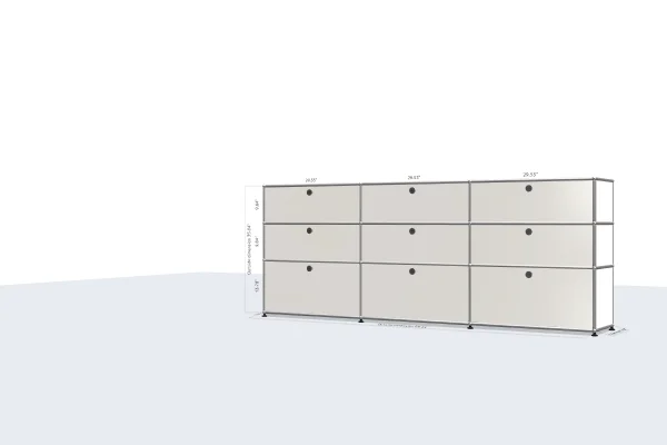 multifunctional filing cabinet with extra shelves -USM Configuration 40372987