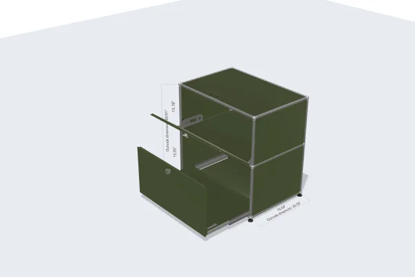 industrial-style filing cabinet with reinforced steel frame -USM Configuration 42110995