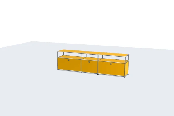 industrial filing cabinet with wire mesh detailing -USM Configuration 65537818