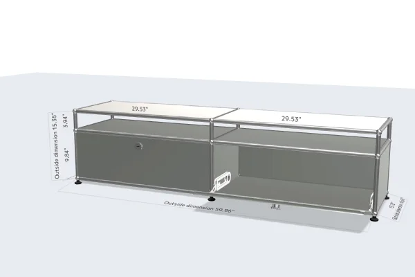 office filing cabinet with soft-close technology -USM Configuration 65824741