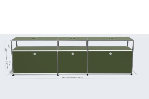 filing cabinet with customizable file separators -USM Configuration 69422916