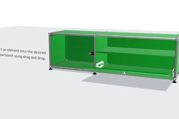 minimalist filing cabinet with touchless operation -USM Configuration 73033564