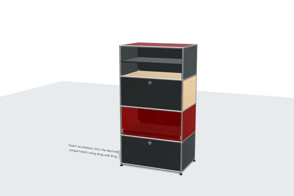 minimalist office filing cabinet with clean lines -USM Configuration 73143103