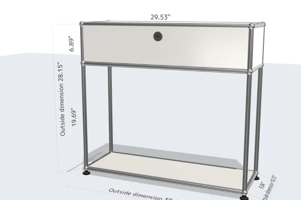 contemporary filing cabinet with space-saving footprint -USM Configuration 73208830