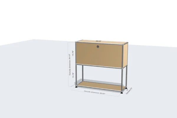 vintage filing cabinet with rustic finish -USM Configuration 75997085