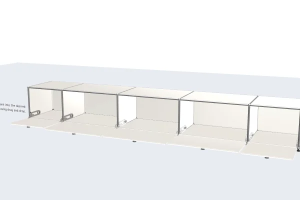 ultra-durable filing cabinet with reinforced corners -USM Configuration 76052777